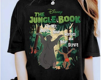 Disney The Jungle Book The Bare Necessities Baloo and Mowgli T-Shirt, Disneyland Family Matching Shirt, Animal Kingdom Disney Mowgli Shirt,