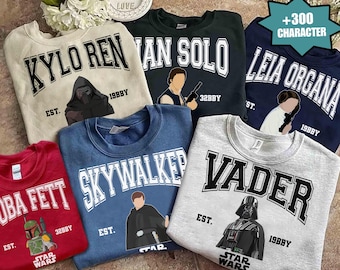STAR WARS Characters Group Matching T-Shirt, Disneyland Family Matching Shirt, May The Force Be With You, Star Wars Captain Rex Ahsoka Padme