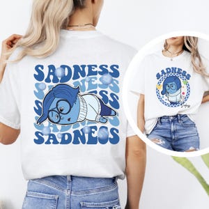 2-Sided Inside Out Sadness T-shirt, It&#39;s Okay To Feel All The Feels Shirt, Pixar Inside Out Emotion Tee, Disneyland Family Matching Shirt