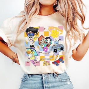 Disney A Goofy Movie Max Goof and Roxanne Retro T-Shirt, Goofy and Max Goof Powerline Shirt, Disneyland Family Matching Shirt, WDW Trip Tee