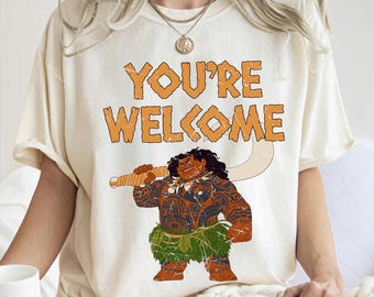 Disney Moana 2 Maui Confident Pose You're Welcome Retro Shirt, Disney Moana Tee, Disneyland Family Vacation Trip Gift, WDW, Magic Kingdom