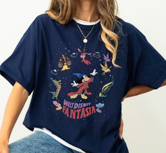 Walt Disney Fantasia Mickey Mouse Witch T-shirt , Fantasia Mickey