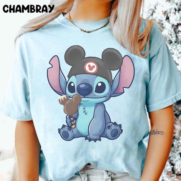 Camiseta Disney con orejas de Mickey y Stitch, camiseta familiar a juego de Disneyland, camiseta Magic Kingdom, regalo de cumpleaños de Disney para niño y niña, camiseta de WDW