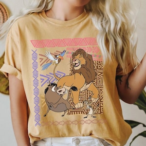 Disney The Lion King Hakuna Matata Simba Timon Pumbaa Retro T-Shirt, Animal Kingdom, Disneyland Family Matching Shirt, Disney Vacation Tee