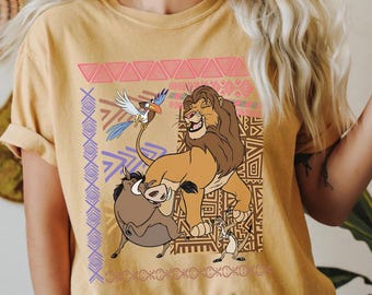 Disney The Lion King Hakuna Matata Simba Timon Pumbaa Retro T-Shirt, Animal Kingdom, Disneyland Family Matching Shirt, Disney Vacation Tee