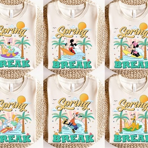 Disney Mickey and Friends Spring Break 2025 Group T-Shirt, Disney Cruise Line Family Shirt, WDW Spring Break, Disneyland Summer Vacation Tee