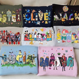 Personalized Disney Movies Characters Group Shirt, Mickey & Friends Shirt, Descendants, Custom Wild Kratts, Disneyland Family Trip Matching