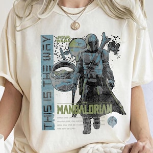Star Wars The Mandalorian This Is The Way Collage T-Shirt, Retro Star Wars Shirt, Disneyland Family Matching Shirt, Galaxy&#39;s Edge Trip, WDW
