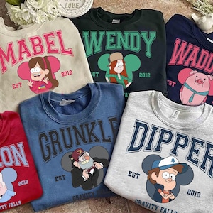 Disney Gravity Falls Full Characters Group Matching T-Shirt, Disney Mabel and Dipper Shirt, Disneyland Family Matching Shirt, WDW Trip Tee