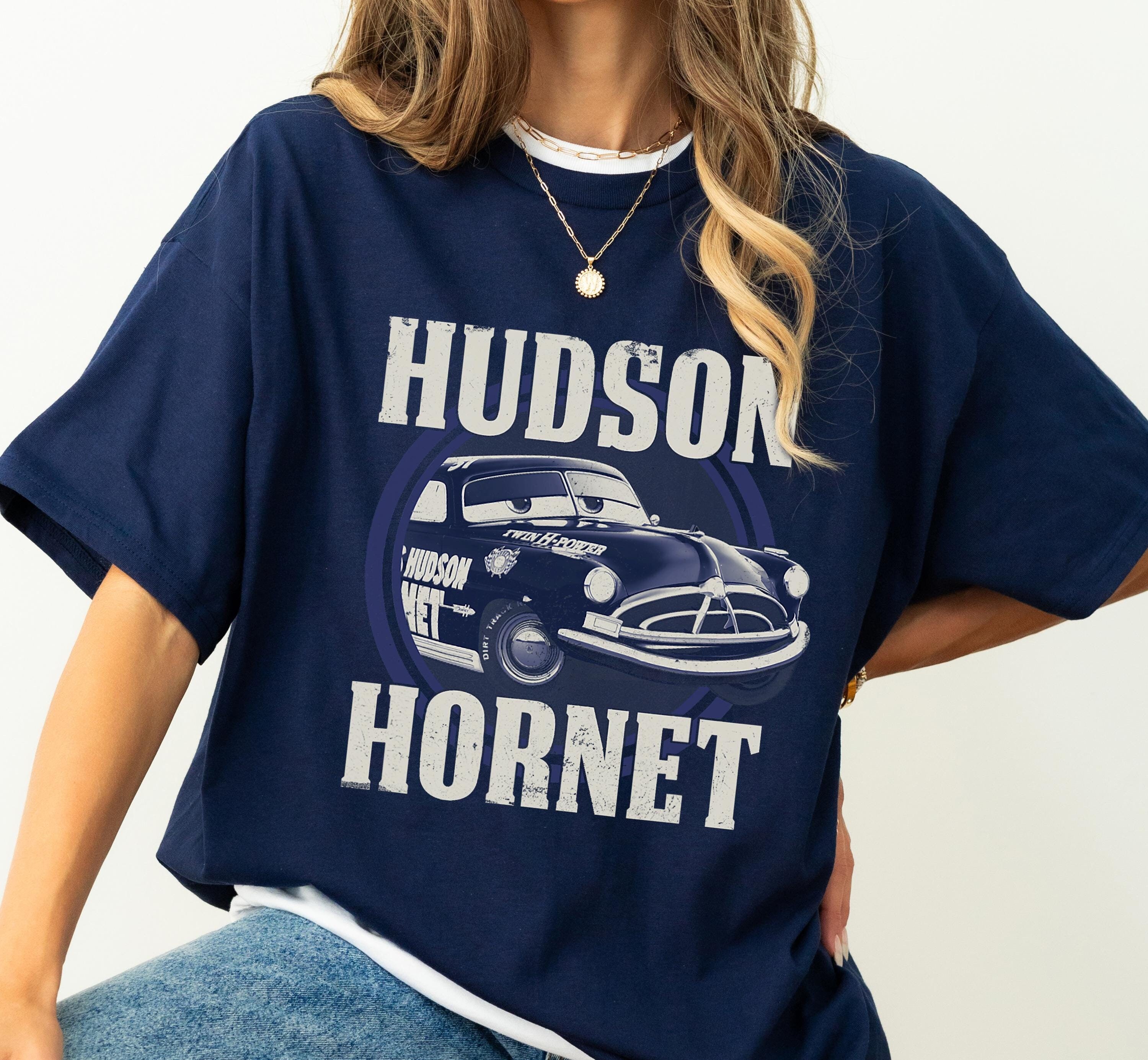Disney Pixar Cars Hudson Hornet Vintage Race Car T-shirt