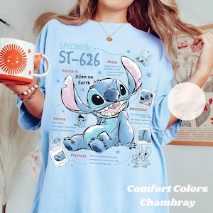 Disney Lilo & Stitch Movie 2025 Characteristics Sketch T-Shirt , Disneyland Family Matching Shirt, Magic Kingdom Tee, Disney Birthday Gifts