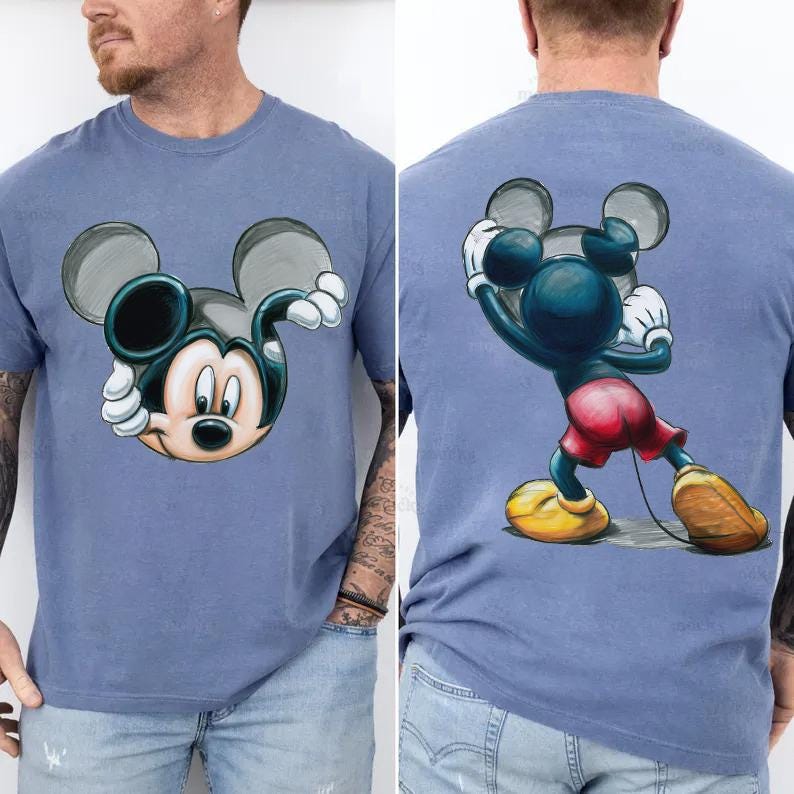 Comfort Colors Mickey Mouse Peeking Funny T Shirt, Disney Mouse Head Shirt, Disneyland Family Matching Shirt, Mickey and Co T-Shirt, WDW Tee image 3