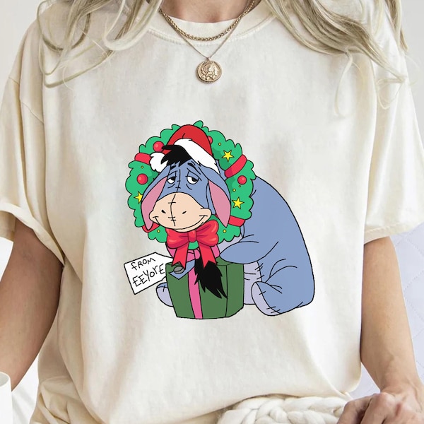 Disney Eeyore Christmas Light Shirt , Winnie The Pooh Eeyore Christmas Shirt, Disneyland Family Christmas, Christmas Gifts, Disney Christmas
