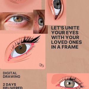 Dibujo de ojos digitales personalizados, dibujo de ojos de dibujos animados, dibujo de ojos personalizados, dibujo de ojos de retrato