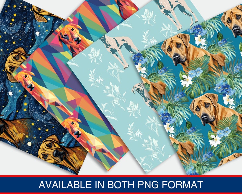 Rhodesian Ridgeback Puppy Dog Canine #A1 Seamless Pattern High-quality ...