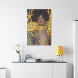 Judith y la cabeza de Holofernes de Gustav Klimt Lienzo Arte de pared de alta calidad Pintura Impresión Decoración para el hogar Obra maestra artística Bellas artes