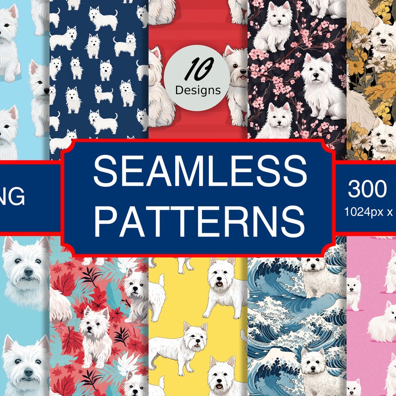Westie Dog Pattern Print Dress