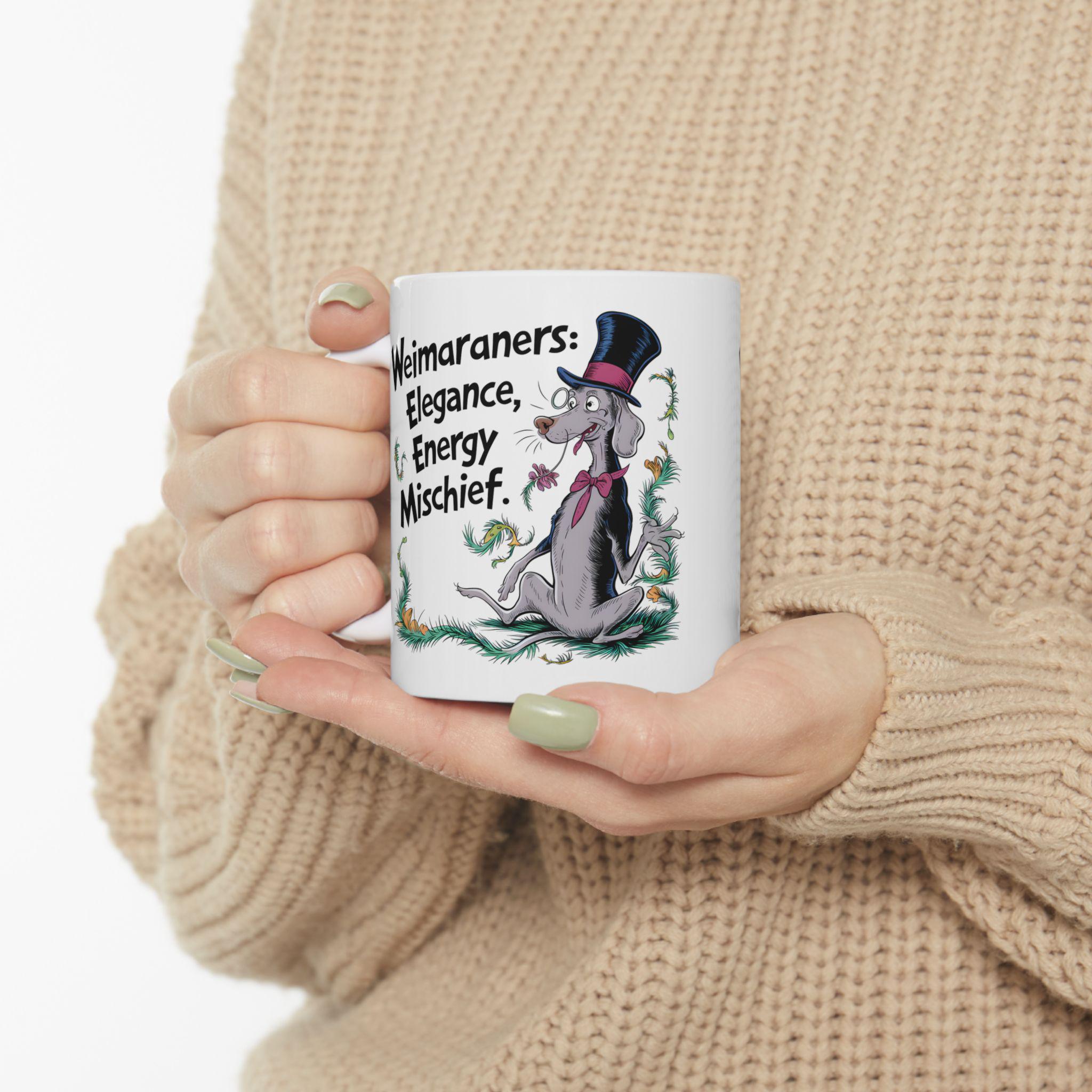 Tazza Weimaraner Ceramica - Regalo Per Amanti Cani - Stampata Doppia Faccia Microonde E Lavastoviglie Safe - Foto 12