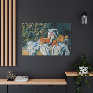 Still Life with a Curtain By Paul Cézanne Canvas High-Quality Wall Art Painting Print Home Decor Artistic Masterpiece Fine Art Reproduction
