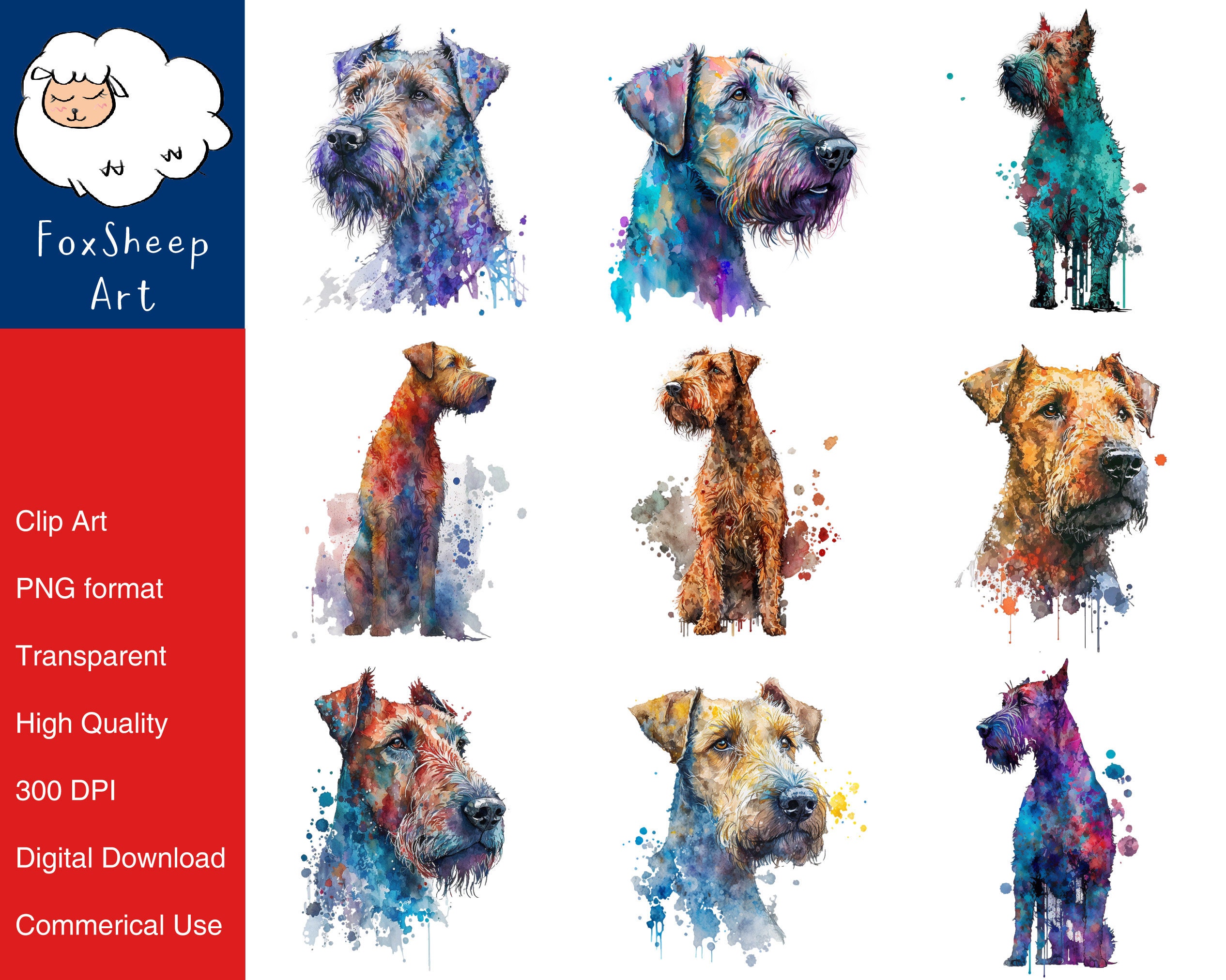Irish Terrier Digital Stickers - Etsy