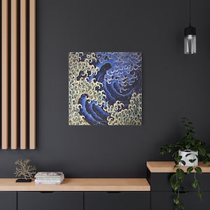 Masculine Wave By Katsushika Hokusai Canvas High-Quality Wall Art Painting Print Home Decor Artistic Masterpiece Fine Art Reproduction