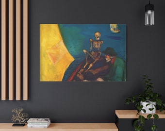 Death at the Helm By Edvard Munch Canvas High-Quality Wall Art Painting Print Home Decor Artistic Masterpiece Fine Art Reproduction