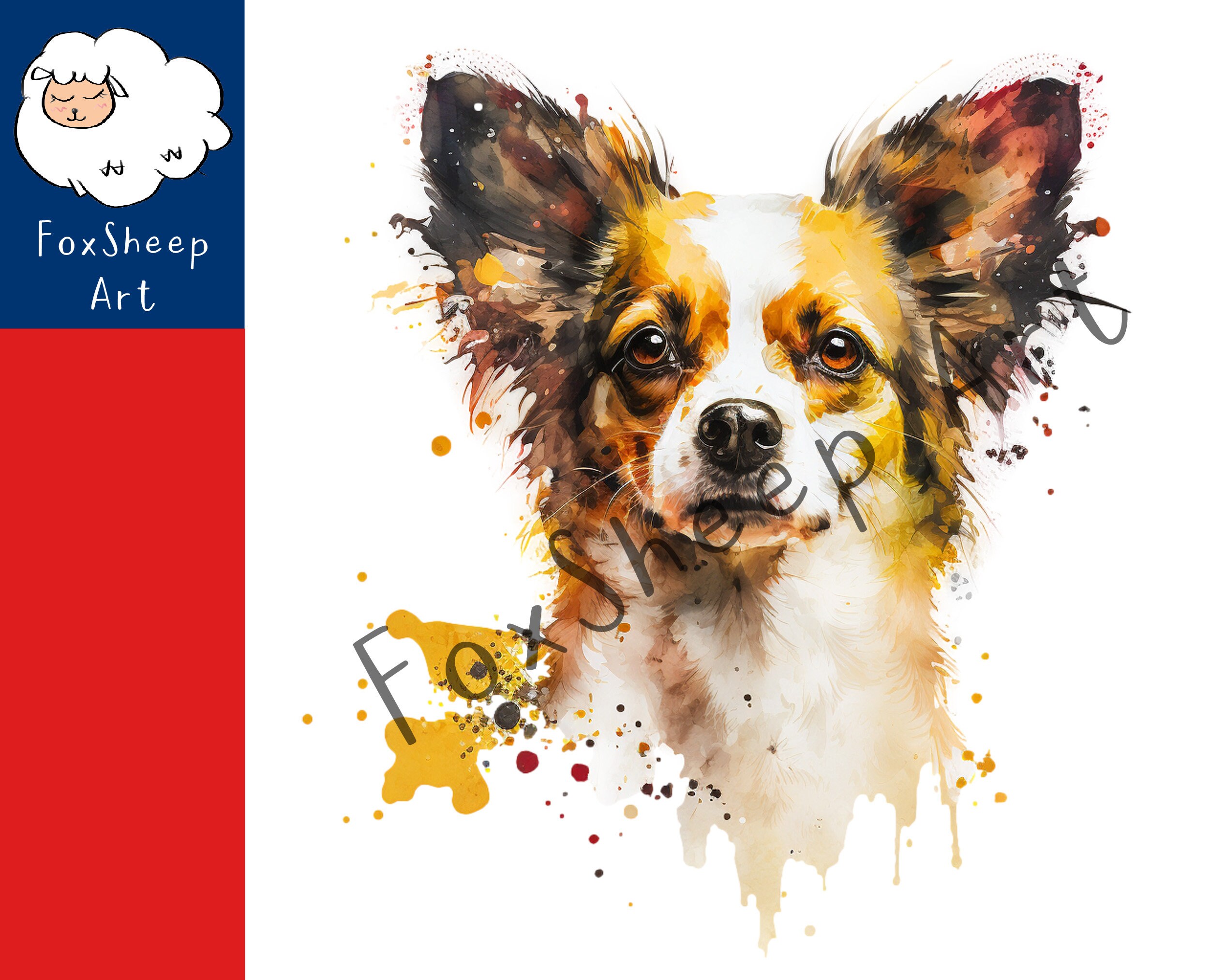 9 Papillon Dog Clipart High-quality PNG Image, Print, Paper, Art, Craft ...