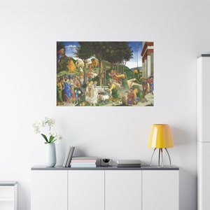 Youth of Moses By Sandro Botticelli Canvas High-Quality Wall Art Painting Print Home Decor Artistic Masterpiece Fine Art Reproduction