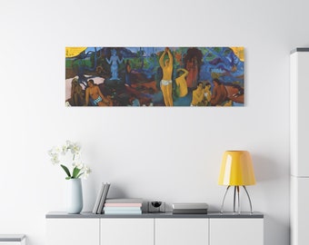 Where Do We Come From? What Are We? By Eugène Henri Paul Gauguin Canvas High-Quality Wall Art Painting Print Home Decor Artistic Masterpiec