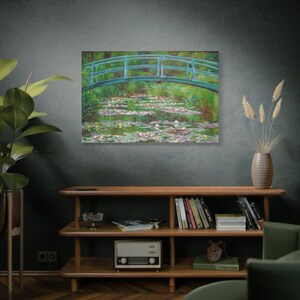 The Japanese Footbridge By Claude Monet Canvas High-Quality Wall Art Painting Print Home Decor Artistic Masterpiece Fine Art Reproduction