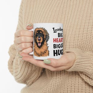 LEONBERGER: Tazza da caffè in ceramica bianca con simpatica arte Leonberger, regalo per amanti dei cani e amanti del caffè e del tè