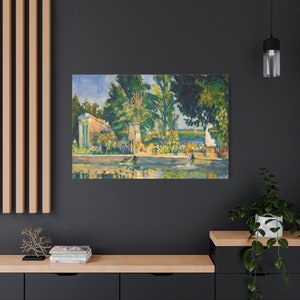 Jas de Bouffan, The Pool By Paul Cézanne Canvas High-Quality Wall Art Painting Print Home Decor Artistic Masterpiece Fine Art Reproduction