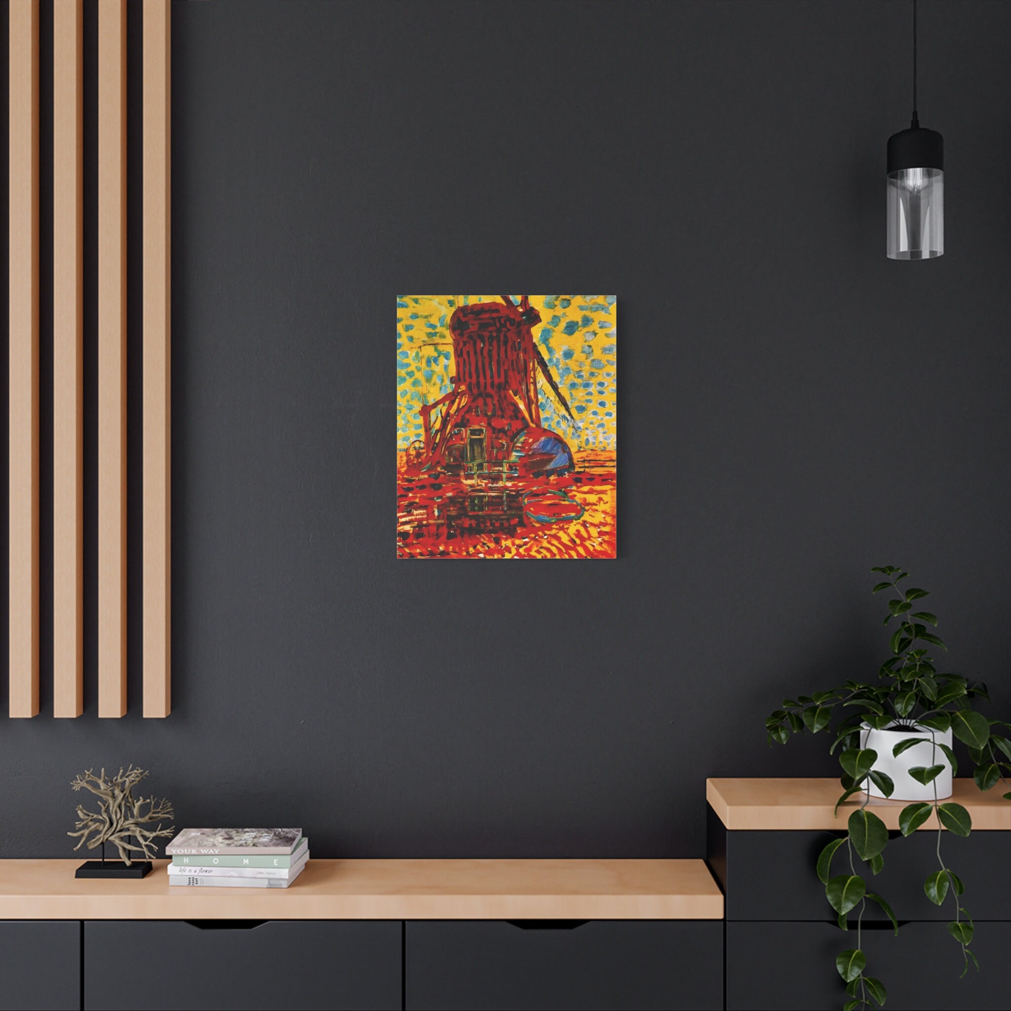 Windmill in Sunlight by Piet Mondrian Canvas High-quality Wall Art