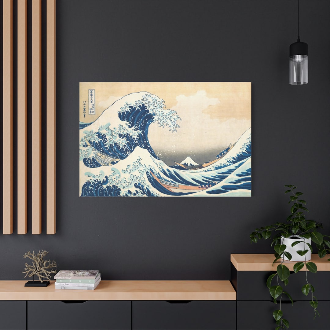 The Great Wave off Kanagawa by Katsushika Hokusai Canvas High-quality ...