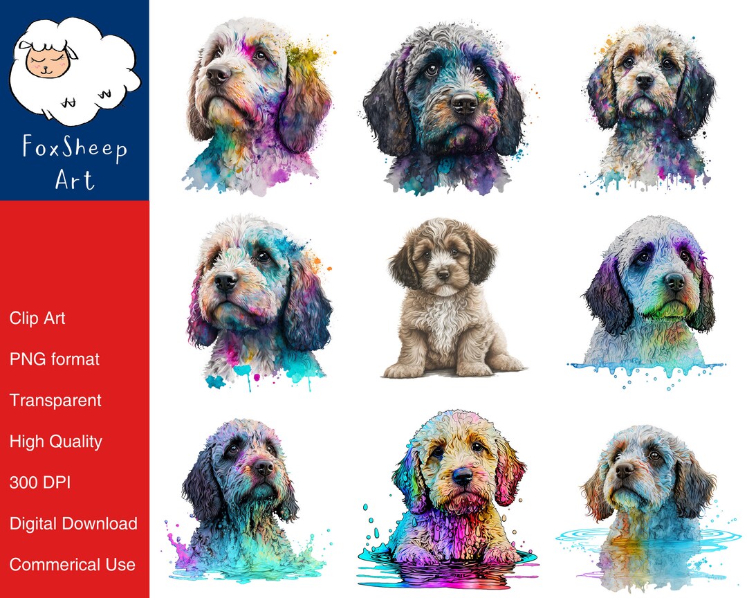 9 Cockapoo Dog Clipart High-quality PNG Image, Print, Paper, Art, Craft ...