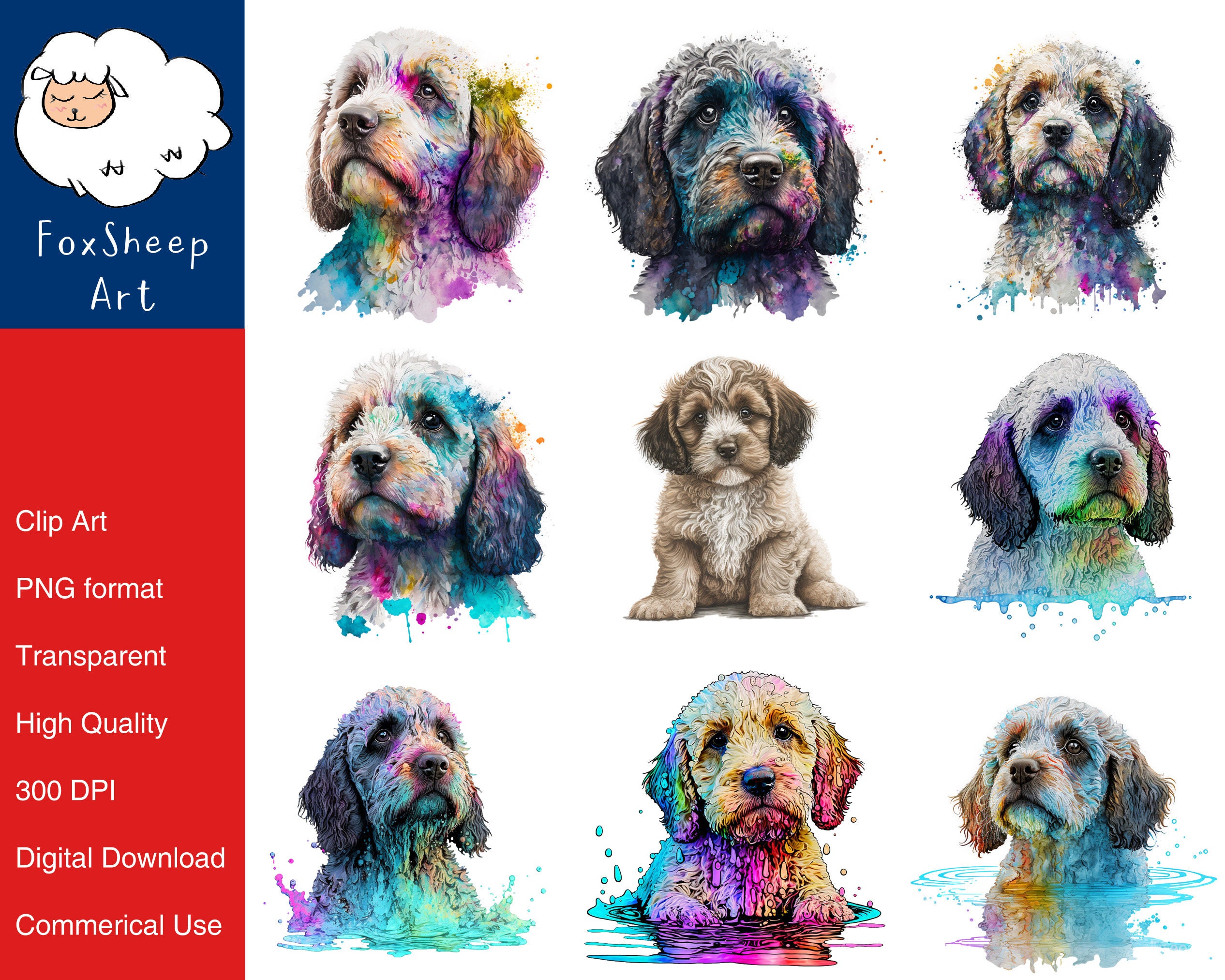 Cockapoo Things Paper 9 Cockapoo Dog Clipart High-quality PNG Image, Print, Paper, Art, Craft ...