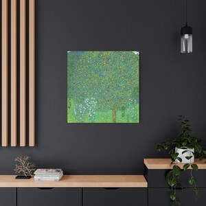 Rose Bushes Under Trees By Gustav Klimt Canvas High-Quality Wall Art Painting Print Home Decor Artistic Masterpiece Fine Art Reproduction