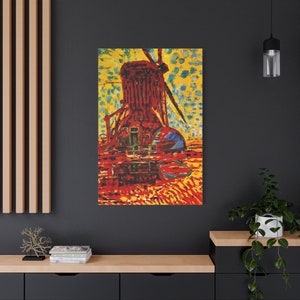Windmill in Sunlight By Piet Mondrian Canvas High-Quality Wall Art Painting Print Home Decor Artistic Masterpiece Fine Art Reproduction