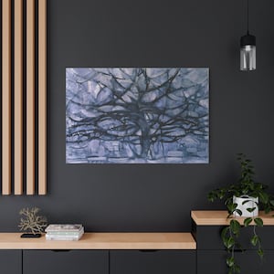 Gray Tree By Piet Mondrian Canvas High-Quality Wall Art Painting Print Home Decor Artistic Masterpiece Fine Art Reproduction