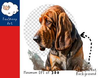 9 Bloodhound Dog Clipart High-quality PNG Image, Print, Paper, Art