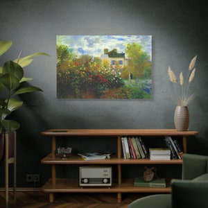 The Garden of Monet at Argenteuil By Claude Monet Canvas High-Quality Wall Art Painting Print Home Decor Artistic Masterpiece Fine Art