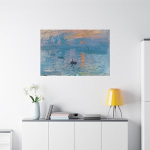 Impression, Sunrise By Claude Monet Canvas High-Quality Wall Art Painting Print Home Decor Artistic Masterpiece Fine Art Reproduction