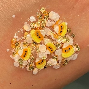 Annie K’s Unicorn Dust- 10ml Glitter Hair / Body Gel - Candy Corn Glitter-  Trick or Treat Glitter- Halloween Sparkle