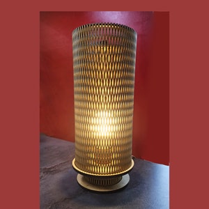Lampe de chevet en bois  Lampe a poser en bois Découpe laser Laser cut