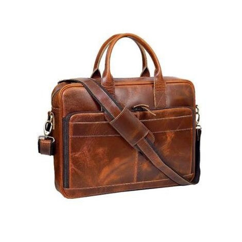 Handcrafted Leather briefcases 16 inch Laptop Bags for Men and Women zdjęcie 1