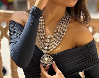 Kundan Polki Bridal Necklace Set | Victorian Indian Jewelry