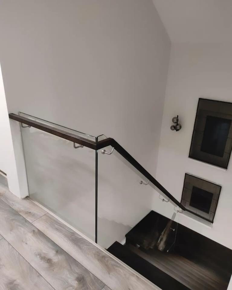 Modern Living Room Staircase With Glass Handrail - Etsy UK