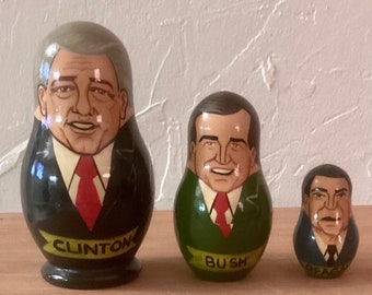 Nesting Dolls Clinton Bush and Reagan