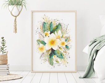 Frangipani Flower, Tiare Flower - Wall art