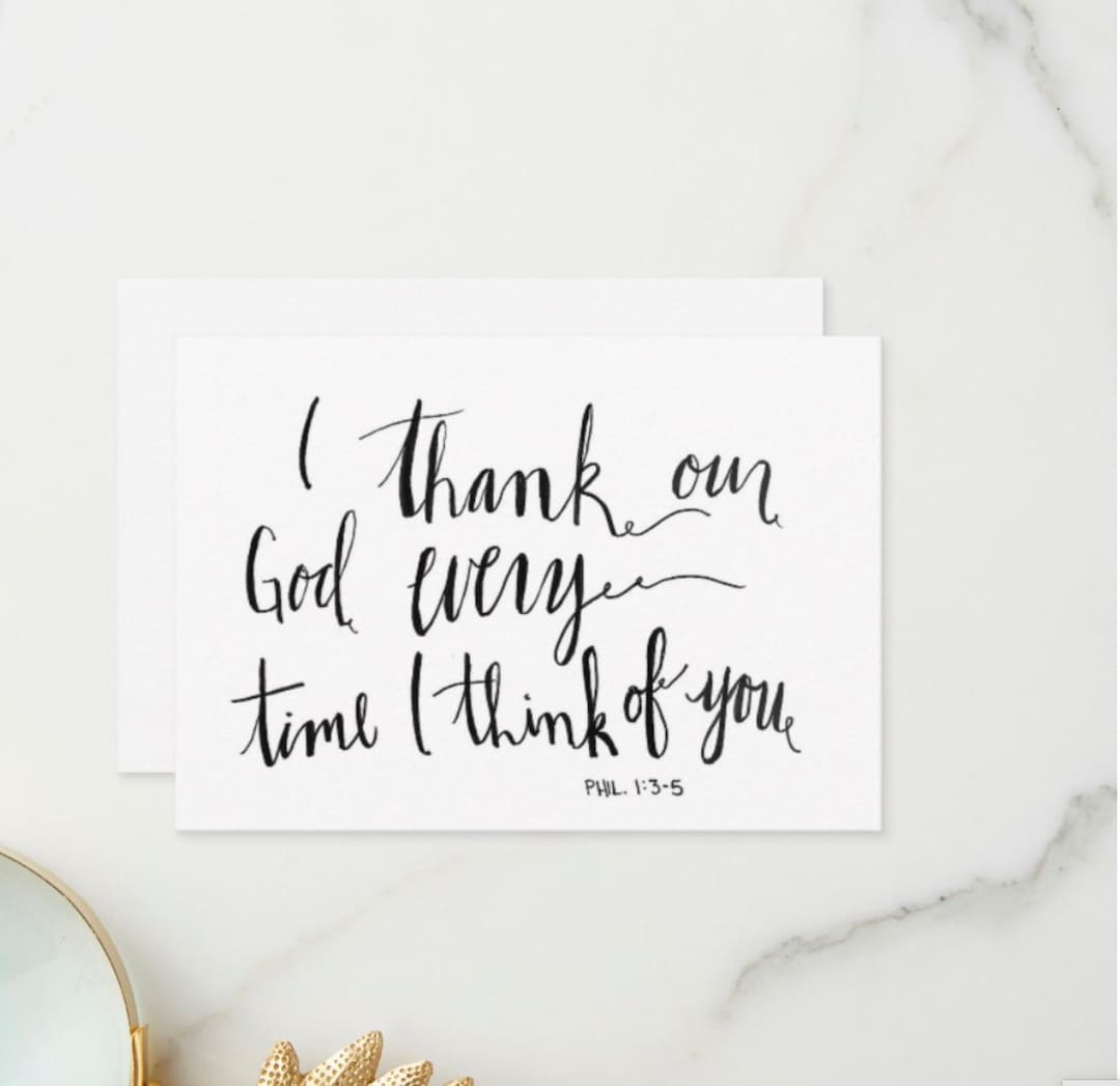 Christian Thank You Card Etsy
